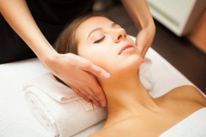Beautiful woman receiving a massage